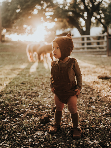 The Simple Folk Long Sleeve Onesie, Walnut
